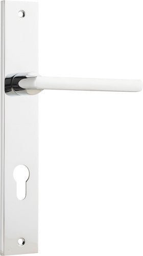 IVER Baltimore Solid Brass Rectangular Backplate Door Handle – Multiple Finishes Available - Entry - Point - 11702E85 - Iver