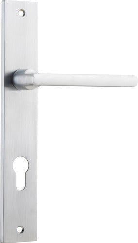 IVER Baltimore Solid Brass Rectangular Backplate Door Handle – Multiple Finishes Available - Entry - Point - 12202E85 - Iver