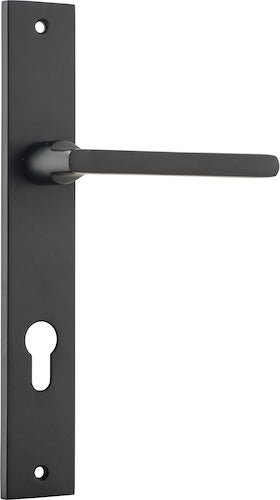 IVER Baltimore Solid Brass Rectangular Backplate Door Handle – Multiple Finishes Available - Entry - Point - 12702E85 - Iver