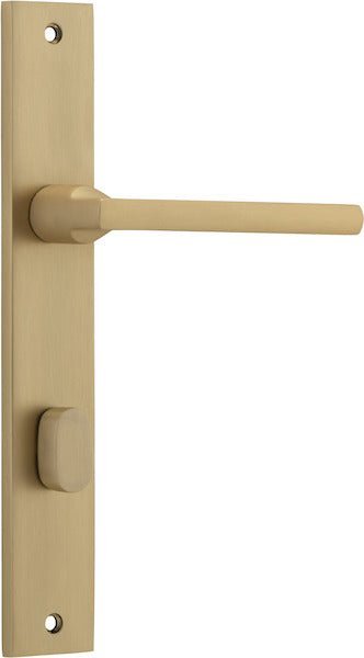 IVER Baltimore Solid Brass Rectangular Backplate Door Handle – Multiple Finishes Available - Entry - Point - 15702P85 - Iver