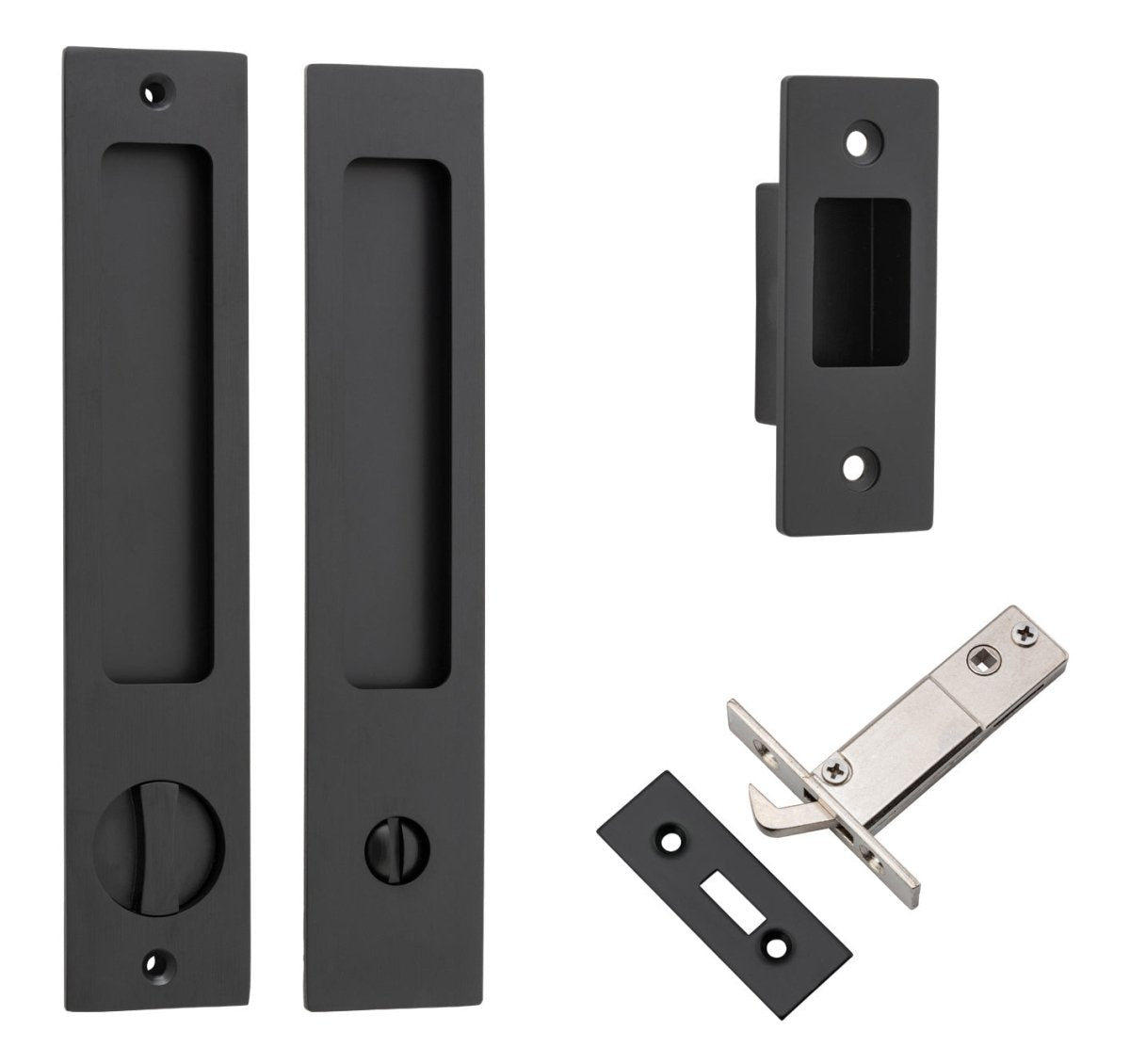 IVER Rectangular Sliding Door Pull Privacy Kit - Multiple Finishes Available - Entry - Point - 21413P - Iver