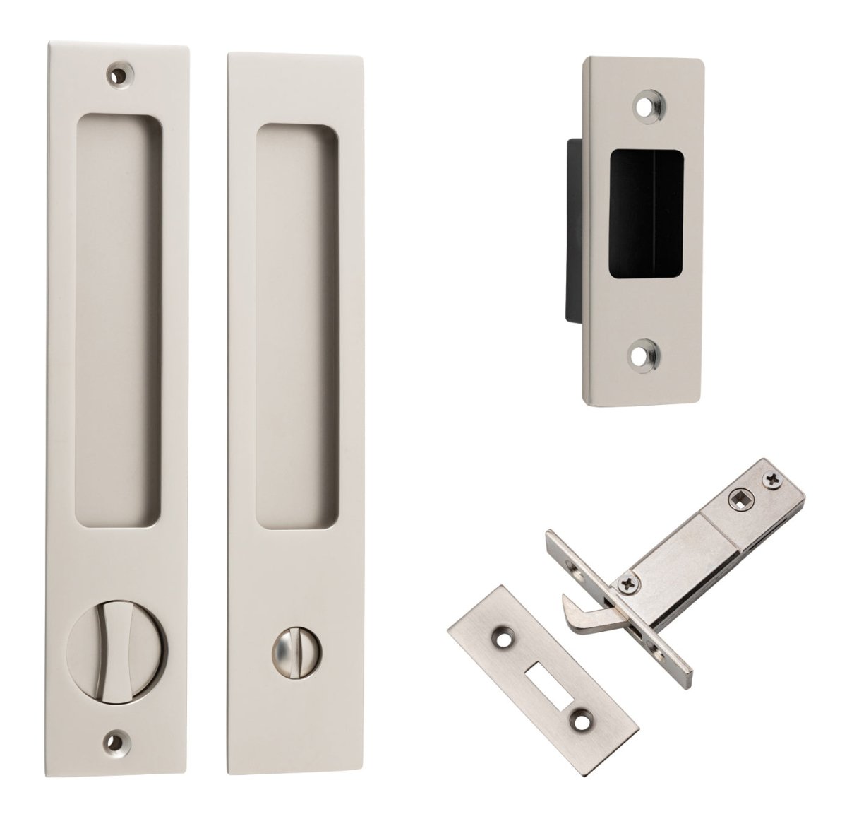 IVER Rectangular Sliding Door Pull Privacy Kit - Multiple Finishes Available - Entry - Point - 21419P - Iver