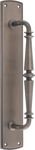 IVER Sarlat Pull Handle on Backplate – Multiple Finishes Available (Individual) - Entry - Point - 9341 - Iver