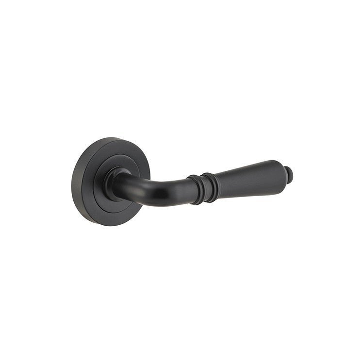 IVER Sarlat Solid Brass Round Rose Door Handle – Multiple Finishes Available - Entry - Point - 9203 - Iver