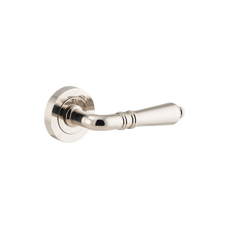 IVER Sarlat Solid Brass Round Rose Door Handle – Multiple Finishes Available - Entry - Point - 9208 - Iver