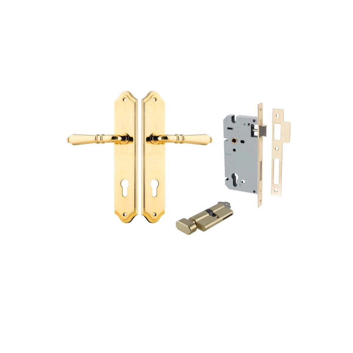 IVER Sarlat Solid Brass Shouldered Door Handle – Multiple Finishes Available - Entry - Point - 10212KENTR60KT - Iver