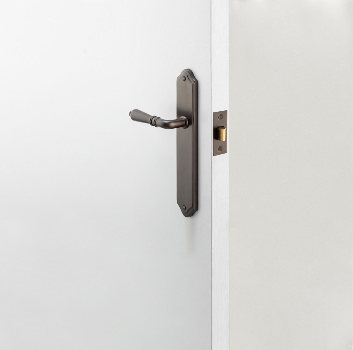 IVER Sarlat Solid Brass Shouldered Door Handle – Multiple Finishes Available - Entry - Point - 15212 - Iver