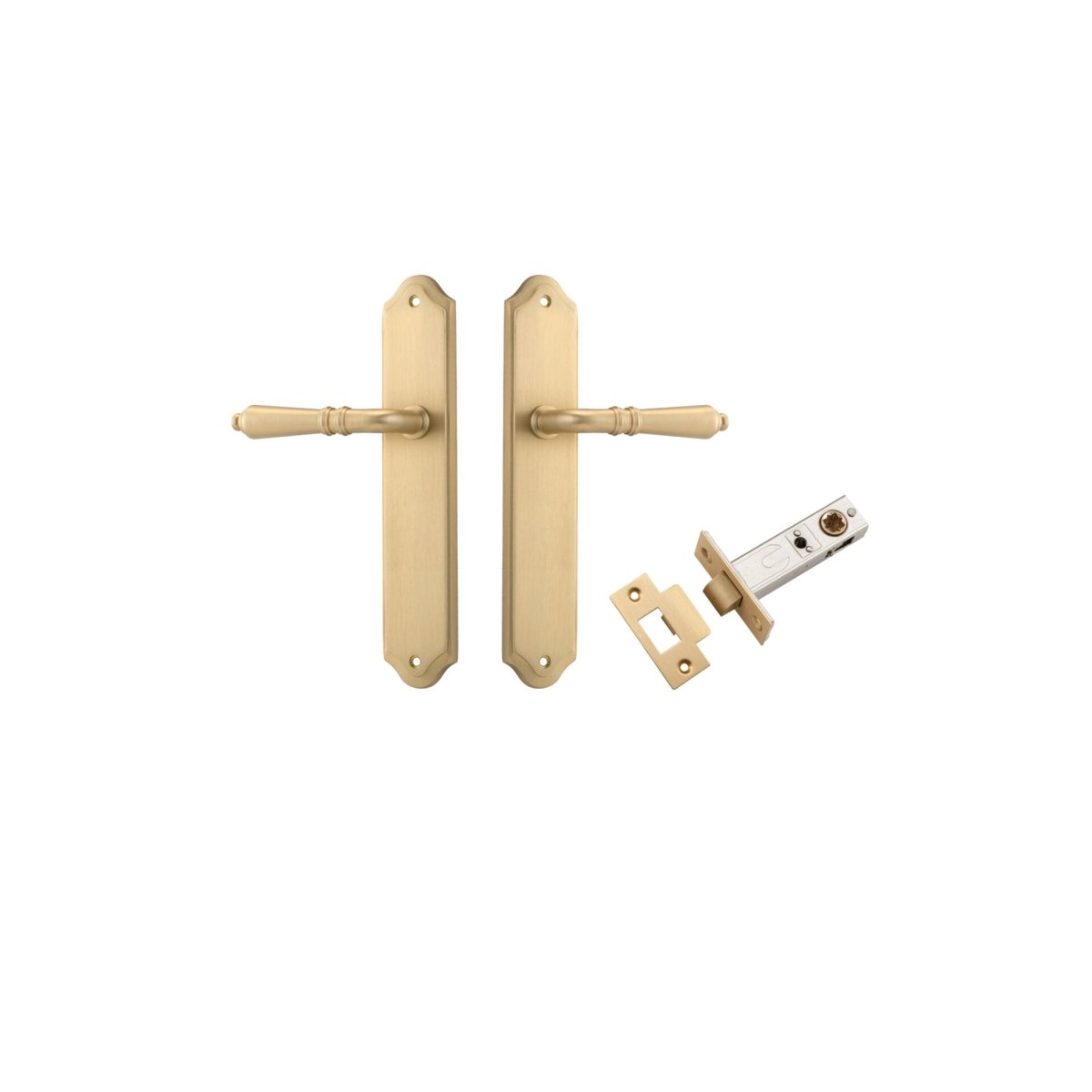 IVER Sarlat Solid Brass Shouldered Door Handle – Multiple Finishes Available - Entry - Point - 15212KPASS60 - Iver