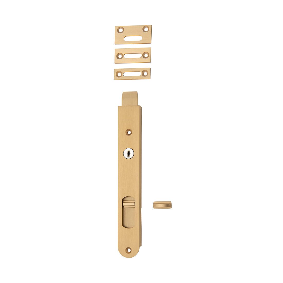 Locking Flush Bolts - Entry Point - Iver - Brushed Brass - Bolts