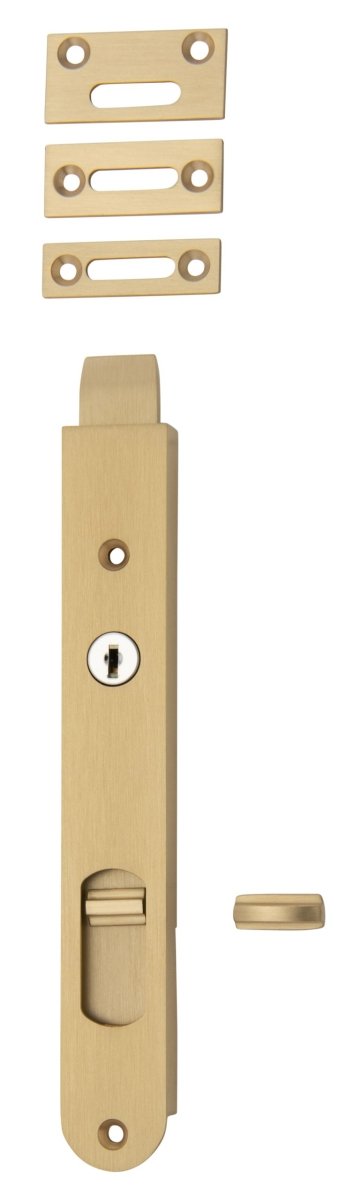 Locking Flush Bolts - Entry Point - Iver - Brushed Brass - Bolts