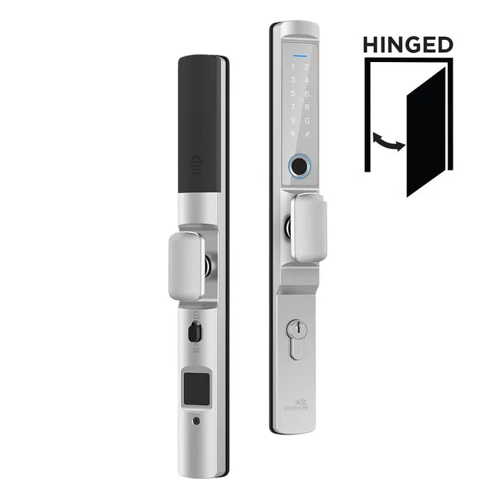 LOCKTON 'E - Series' (Euro Narrow Knobset) SMART DOOR LOCK (Hinged Door) *Silver* - Entry - Point - ELEV36 - SIL - HK25 - Lockton