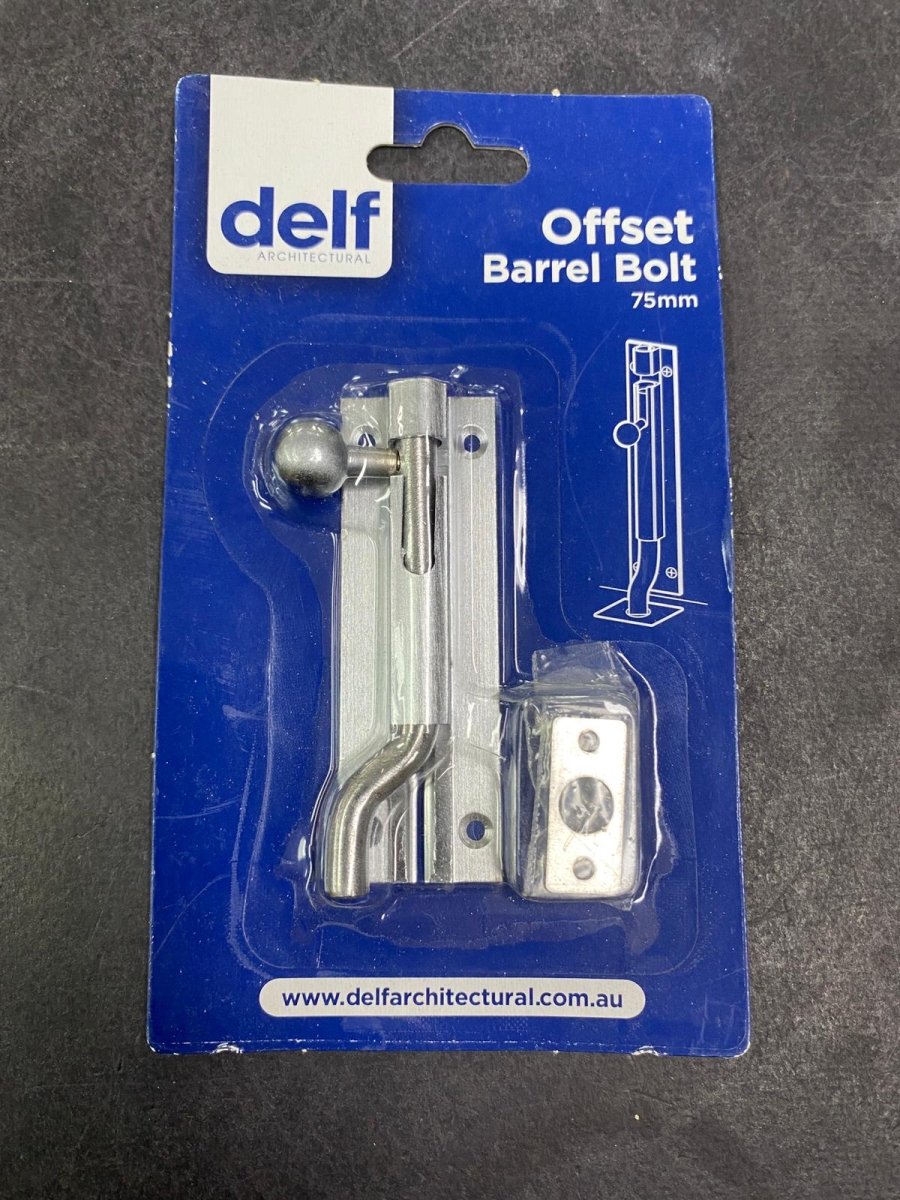 Offset Barrel Bolts in Satin Chrome by Delf - Entry - Point - 8353 - SC - Delf