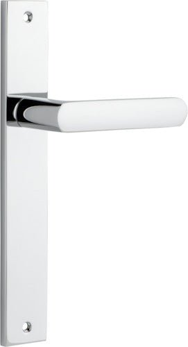 Osaka Lever - Rectangular Backplate - Entry Point - Iver - Polished Chrome - Door Levers