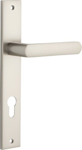 Osaka Lever - Rectangular Backplate - Entry Point - Iver - Satin Nickel - Door Levers