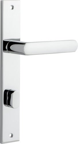 Osaka Lever - Rectangular Backplate - Entry Point - Iver - Polished Chrome - Door Levers