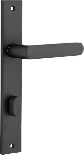 Osaka Lever - Rectangular Backplate - Entry Point - Iver - Matt Black - Door Levers