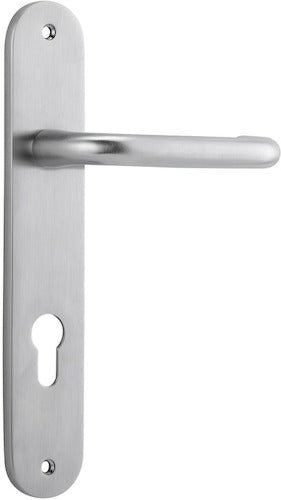 Oslo Oval DDA Compliant - Entry Point - Iver - Brushed Chrome - Door Levers