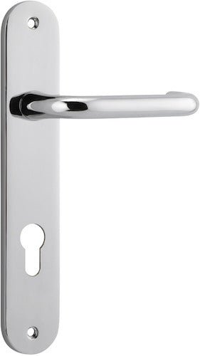 Oslo Oval DDA Compliant - Entry Point - Iver - Polished Chrome - Door Levers