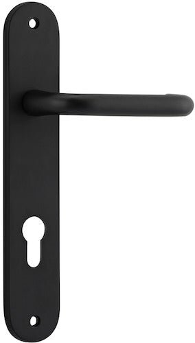 Oslo Oval DDA Compliant - Entry Point - Iver - Matt Black - Door Levers