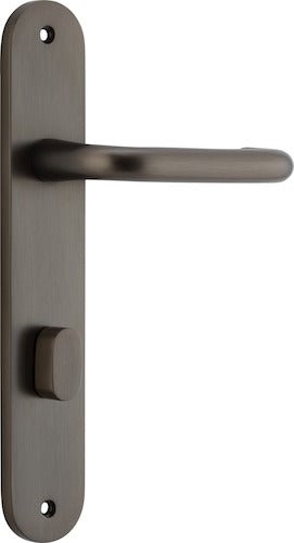 Oslo Oval DDA Compliant - Entry Point - Iver - Distressed Nickel - Door Levers