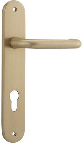 Oslo Oval DDA Compliant - Entry Point - Iver - Brushed Brass - Door Levers