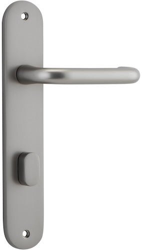 Oslo Oval DDA Compliant - Entry Point - Iver - Distressed Nickel - Door Levers