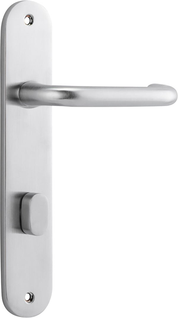 Oslo Oval DDA Compliant - Entry Point - Iver - Distressed Nickel - Door Levers