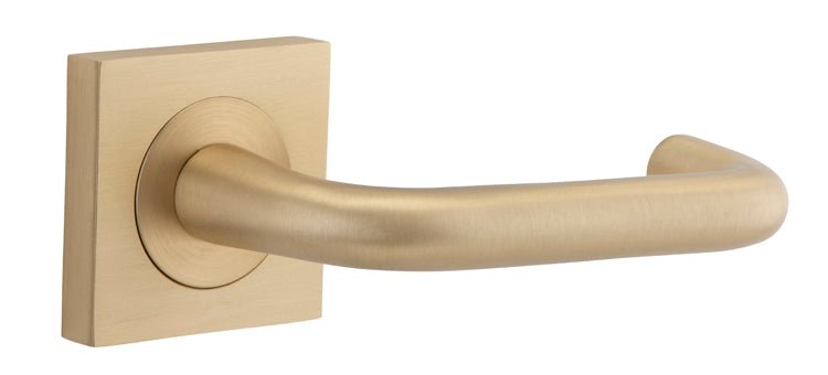 Oslo Square DDA Compliant - Entry Point - Iver - Brushed Brass - Door Levers