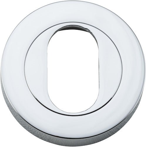 Oval Escutcheon - Round - Entry Point - Iver - Polished Chrome - Escutcheons