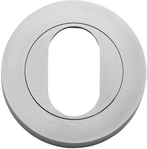 Oval Escutcheon - Round - Entry Point - Iver - Brushed Chrome - Escutcheons