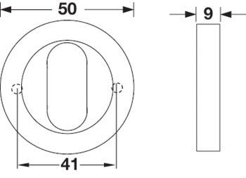 Oval Escutcheon (Single) - Stainless Steel - Hafele - Entry - Point - 905.59.010 - Hafele