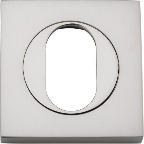 Oval Escutcheon - Square - Entry Point - Iver - Satin Nickel - Escutcheons