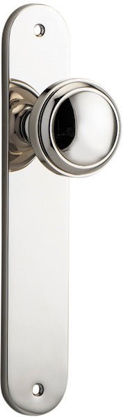 Paddington Knob - Oval Backplate - Entry Point - Iver - Polished Nickel - Door Knobs