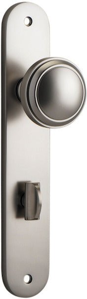 Paddington Knob - Oval Backplate - Entry Point - Iver - Satin Nickel - Door Knobs