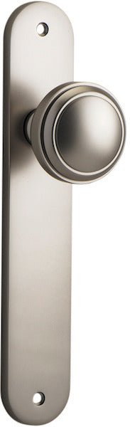 Paddington Knob - Oval Backplate - Entry Point - Iver - Satin Nickel - Door Knobs