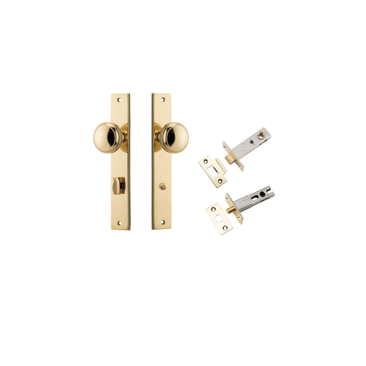 Paddington Knob - Rectangular Backplate - Entry - Point - 10320KPRIV60 - Iver