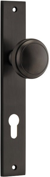 Paddington Knob - Rectangular Backplate - Entry - Point - 10820E85 - Iver