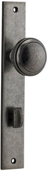 Paddington Knob - Rectangular Backplate - Entry - Point - 13820P85 - Iver