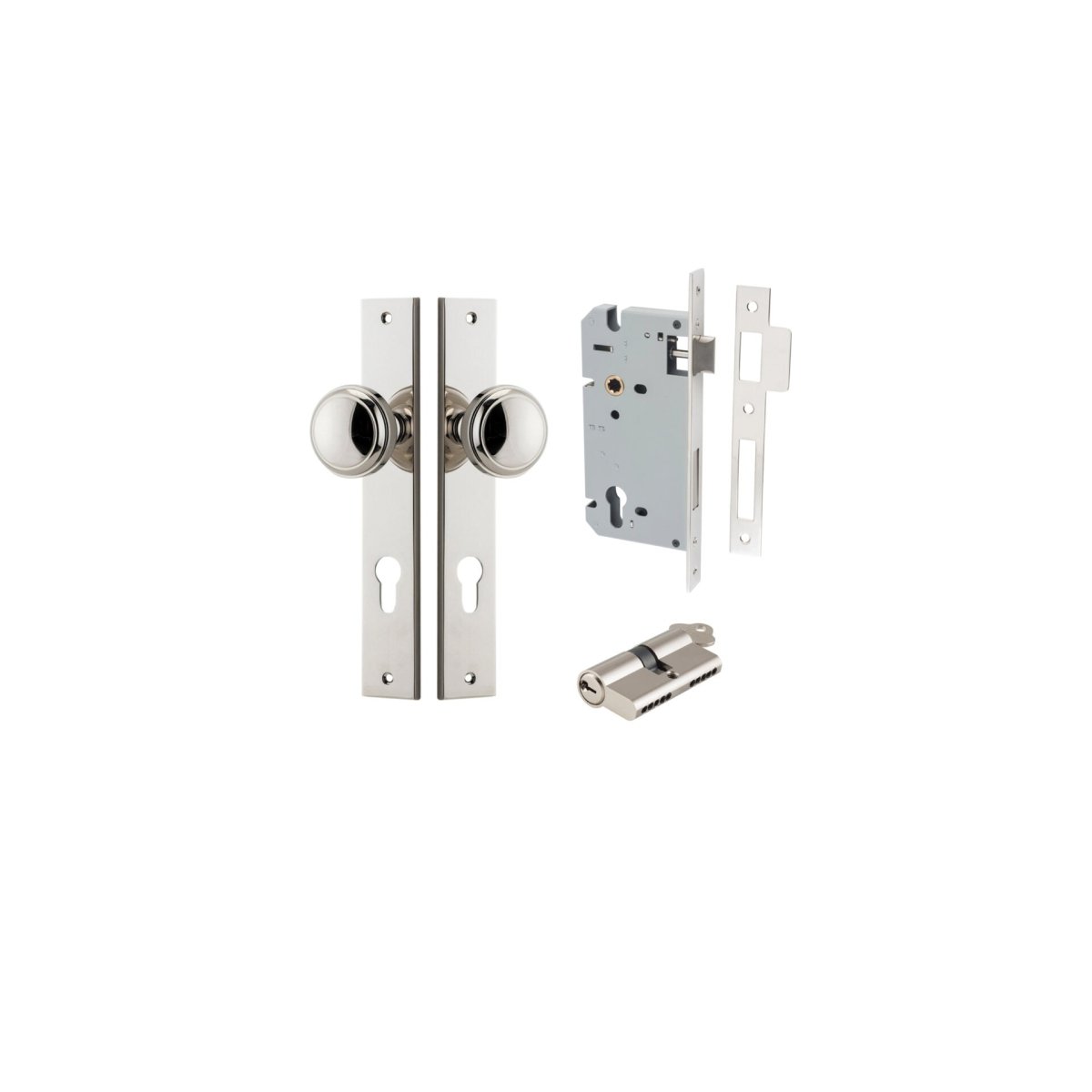 Paddington Knob - Rectangular Backplate - Entry - Point - 14320KENTR60KK - Iver