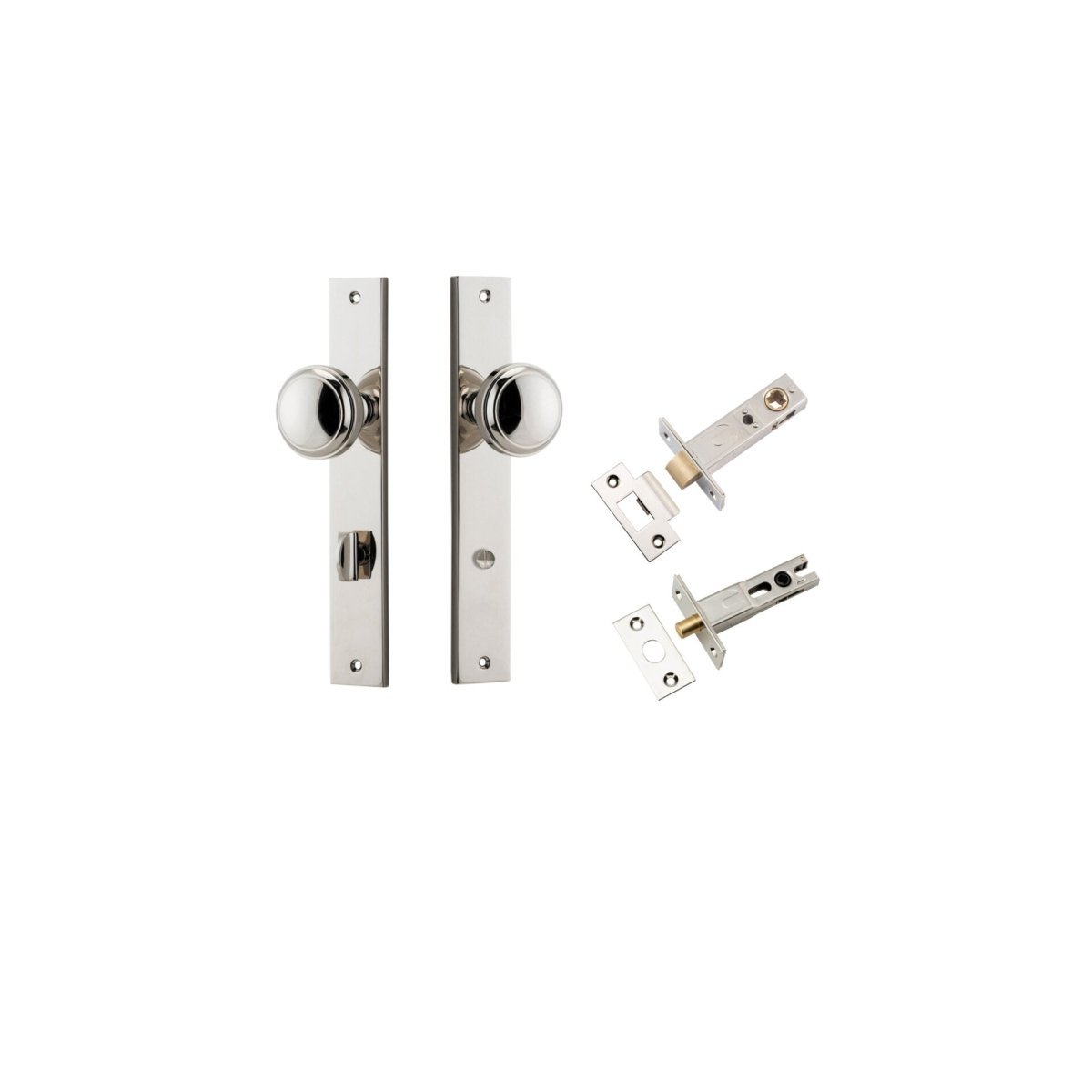 Paddington Knob - Rectangular Backplate - Entry - Point - 14320KPRIV60 - Iver