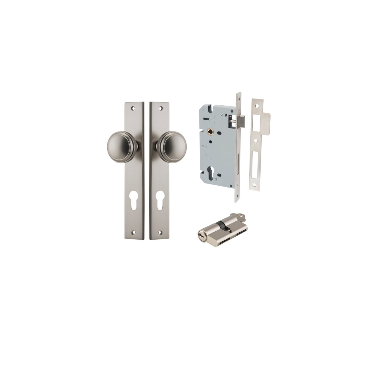 Paddington Knob - Rectangular Backplate - Entry - Point - 14820KENTR60KK - Iver