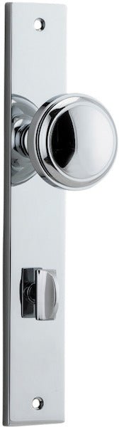 Paddington Knob - Rectangular Backplate - Entry Point - Iver - Polished Chrome - Door Knobs