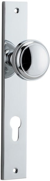 Paddington Knob - Rectangular Backplate - Entry Point - Iver - Polished Chrome - Door Knobs