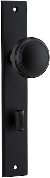 Paddington Knob - Rectangular Backplate - Entry Point - Iver - Matt Black - Door Knobs