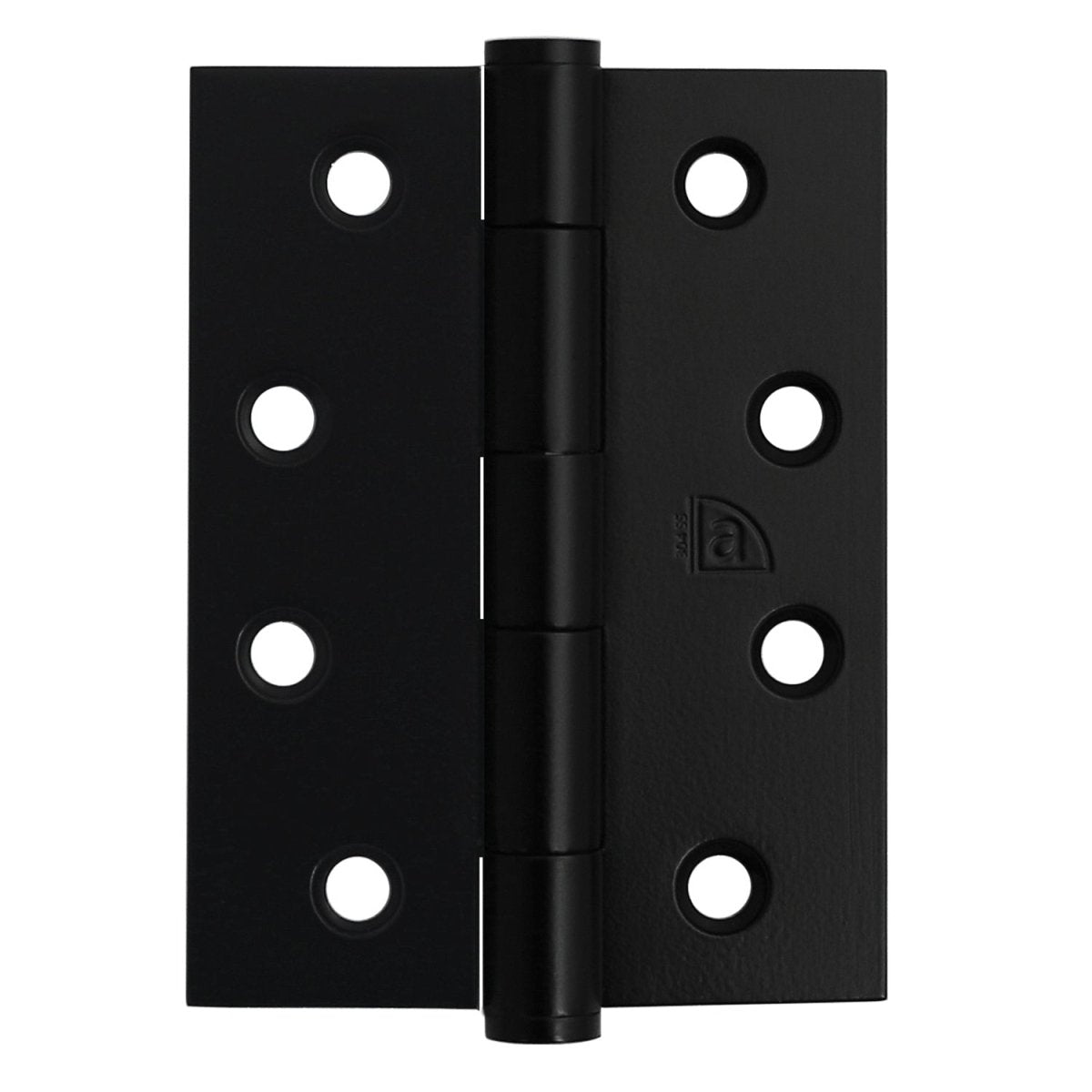 PAIR - Black Fixed Pin Butt Hinge 100x75x2.5mm - Austyle - Entry - Point - 55108 - Austyle