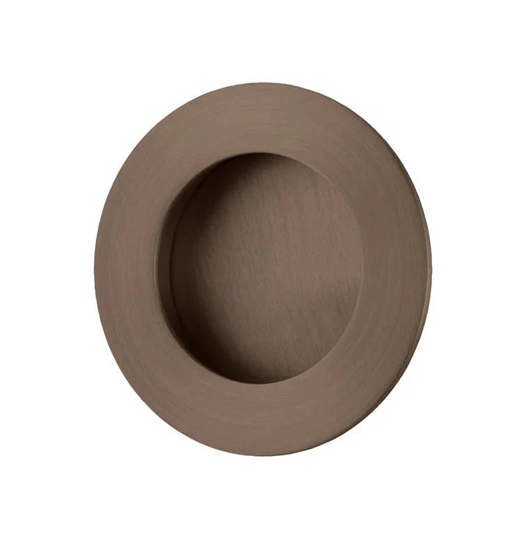 Round Flush Pull - Ella Grace - Iver - Signature Brass - Sliding Door Pulls