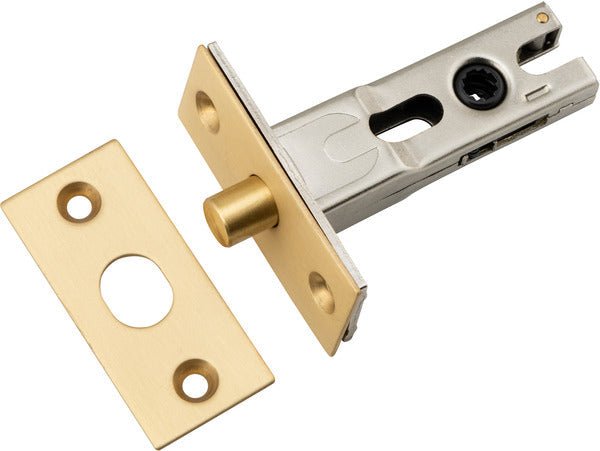 Round Privacy Bolt - Entry Point - Iver - Brushed Brass - Tube Latches & Bolts