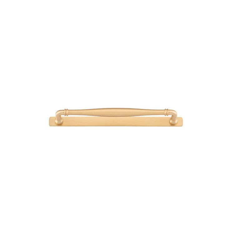 Sarlat Cabinet Pull with Backplate - Entry Point - Iver - Brushed Brass - Cabinet Pulls