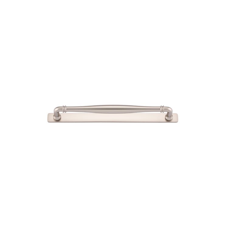 Sarlat Cabinet Pull with Backplate - Entry Point - Iver - Satin Nickel - Cabinet Pulls