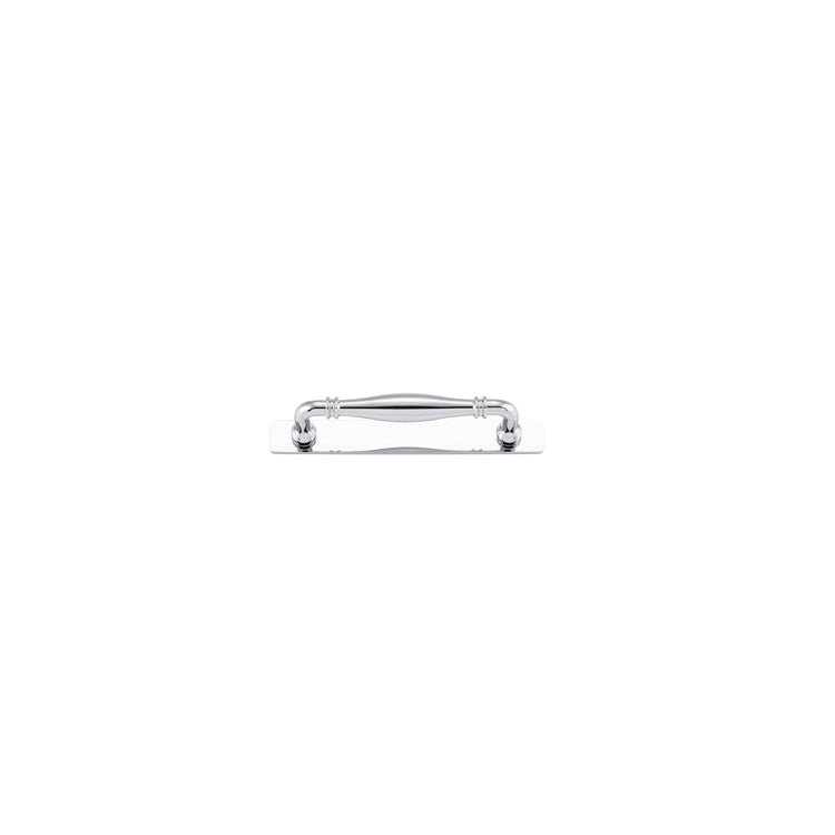 Sarlat Cabinet Pull with Backplate - Entry Point - Iver - Polished Chrome - Cabinet Pulls